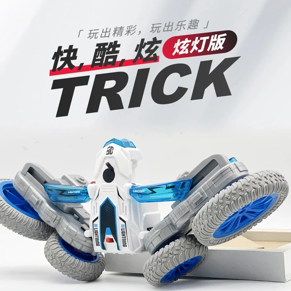 Atomizing Style Uzaktan Kumandalı Akrobatik Araba Yeşil - Işıklı Buharlı Araba - Akrobasi Arabası - Resim 9