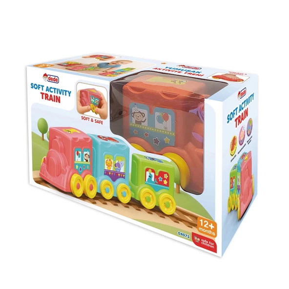 Yumuşak Aktivite Treni - Bebek Oyuncakları - Üst Üste Dizme Eğitici Oyuncak - Soft Lego Tren Oyuncakları ürün görseli 1