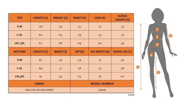 MDB Kadın Uzun Kollu Bisiklet Yaka Viskon Iki Iplik Bluz Ve Pantolon Ikili Takım - Resim 5