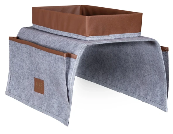 Çok Amaçlı Deri Şeritli Cepli Koltuk Kenarı Düzenleyici 03938 - Resim 3