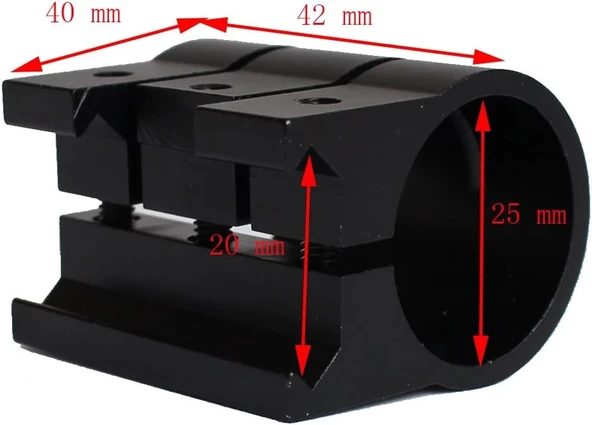 - Picatinny Raylı Lere Fener Ve Lazer Takma Aparatı - Resim 2
