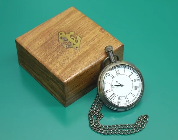 Ahşap Kutulu Köstekli Saat 15503 ürün görseli 1