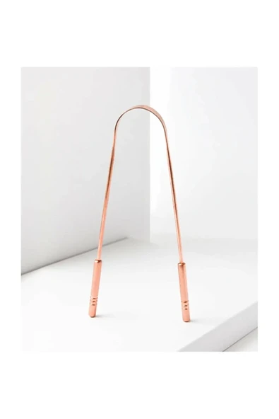 Hijyenik Dil Kazıyıcı Temizleme Dil Sıyırıcı Dil Temizleyici Bakır Hilal - Resim 5