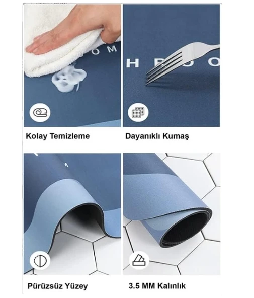 Süper Emici Banyo Paspası 38*58 Cm - Resim 3