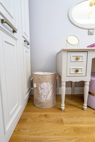 Torbalı Ve Kulplu Püskül Detaylı Düzenleyici Çok Amaçlı Organizer Keçe Sepet -03631 - Resim 4