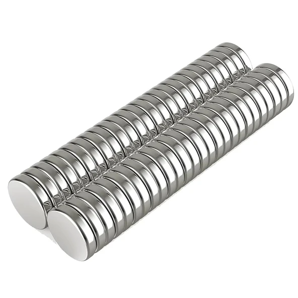 50 Adet 10x1mm Yuvarlak Neodyum Mıknatıs Güçlü Dayanıklı Magnet Nikel Kaplama - Resim 5