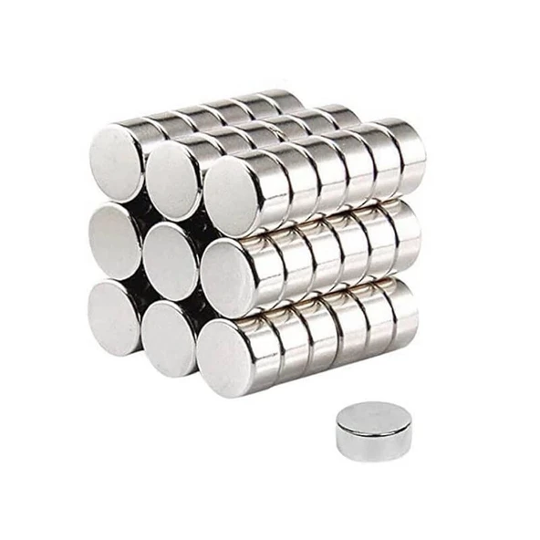 100 Adet 8x3mm Yuvarlak Neodyum Mıknatıs Güçlü Nikel Kaplamalı Kaliteli Dayanıklı Magnet ürün görseli 1