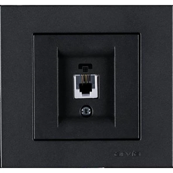 Arvia Karen Füme Cat3 Nümeris Telefon Prizi Çerçevesiz ürün görseli 1