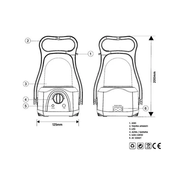 Cata CT-9950 Abant Gemici Feneri Dimmerli - Resim 3