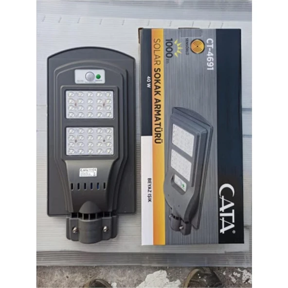 Cata CT-4691 40W Solar Sokak Armatürü- Beyaz Işık AYDNLTMDNYM-CT-4691 ürün görseli 1