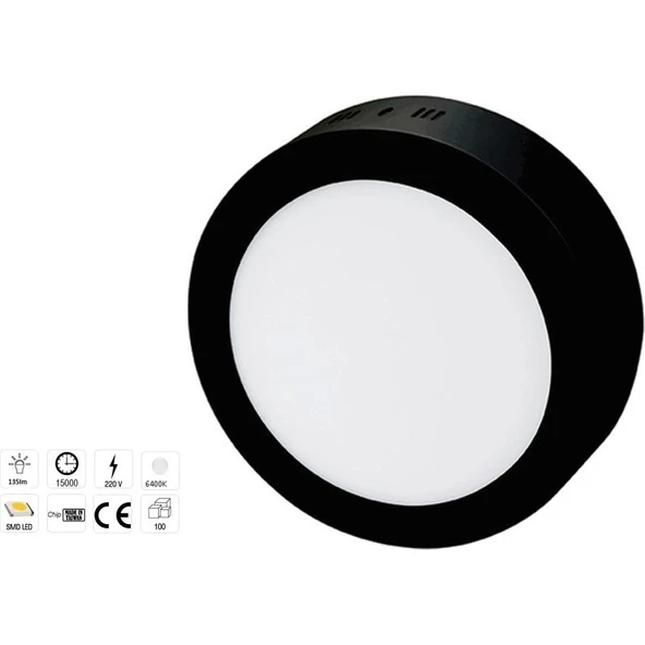 Cata Ct 5235 Siyah Kasa LED SPOT18W 6400K Beyaz Işık - Resim 2