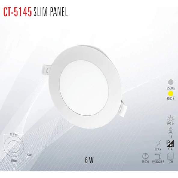 Cata CT-5145 Slim LED Panel 5 Adet ürün görseli 1