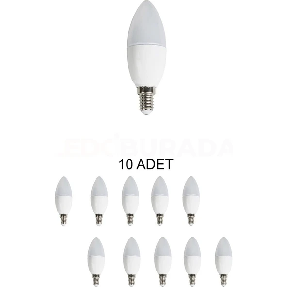 Cata CT-4083 LED Buji Ampul 8W Günışığı (Sarı)- 10'lu Paket ürün görseli 1