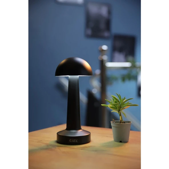 Cata 3 Işık Renkli Şarjlı Dim Edilebilir Masa Lambası Siyah Kasa Ct-8428. - Resim 6