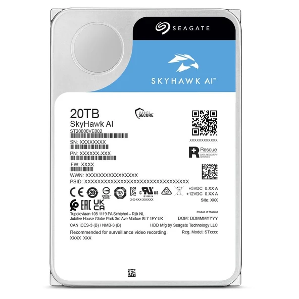 20TB SEAGATE IRONWOLF 7200R 256MB NAS ST20000VE002 - Resim 4