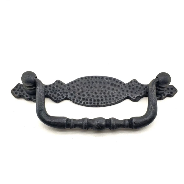 Antika Tarz Dekoratif Pirinç Dövme Sallantı Kapı Kulbu - 43x118 Mm, Oksit ürün görseli 1