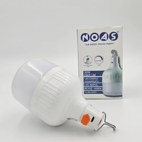 Noas 30 W Şarjlı Ampul ürün görseli 1