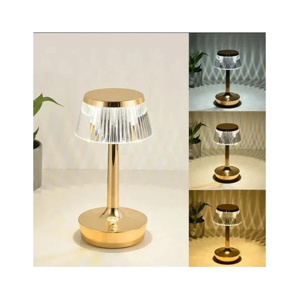 Cata Rio Şarjlı Masa Lambası CT-8434 Tek Anahtarla 3 Renk CT-8434 - Resim 4