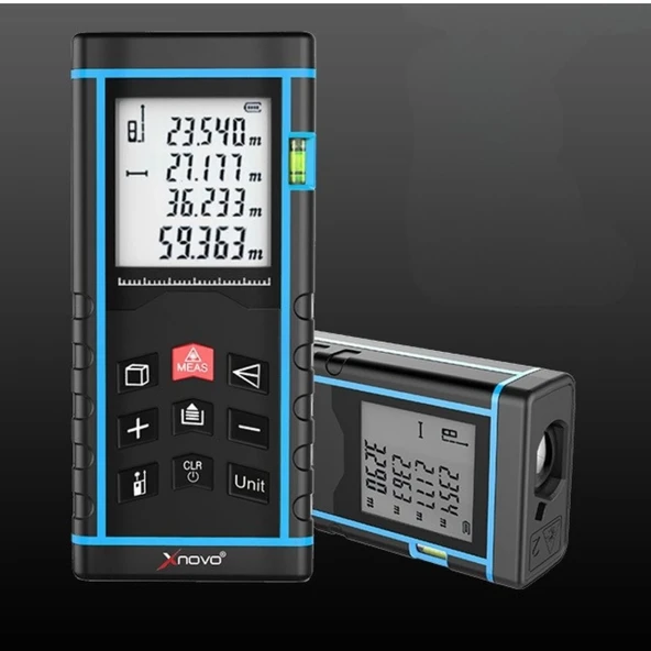 Profesyonel 40 Metre Dijital Lazer Metre Ölçer Lcd Ekran, Su Terazili, Alan Hacim, Pisagor Hesaplama Ve 20 Kayıt Hafızası - Resim 5