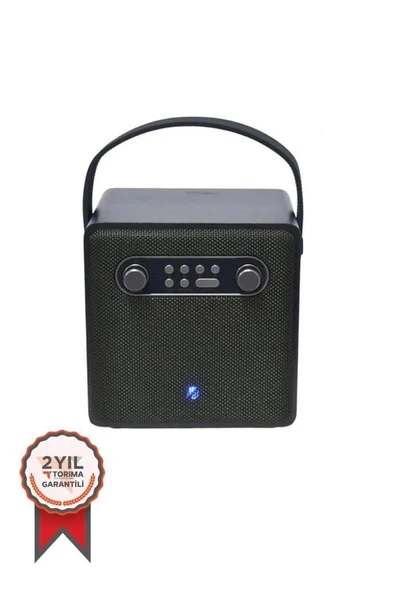 Bts-1688 Yeşil Mikrofonlu Karaoke Bluetooth Hoparlör - Resim 2