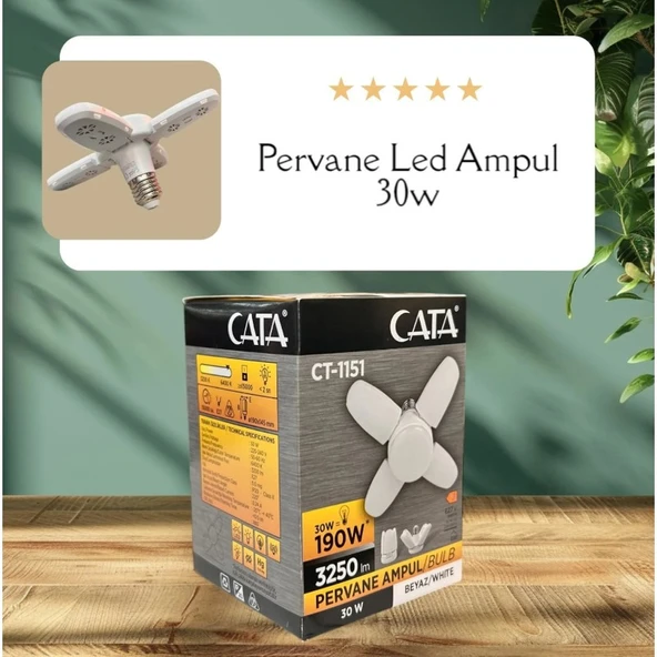 Cata 30W Pervane Ampul ( Beyaz) - Resim 3