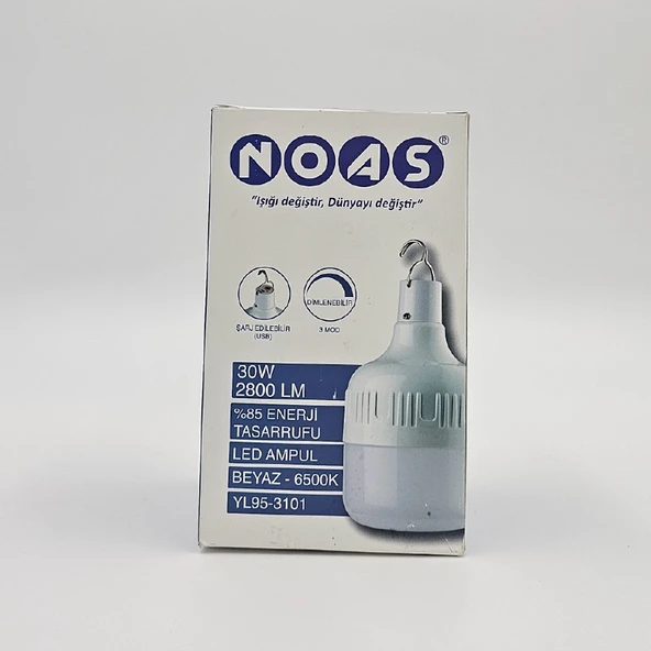 Noas 30 W Şarjlı Ampul - Resim 3