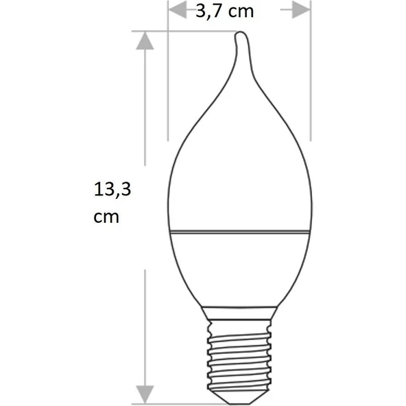 Cata CT-4080 7W/3200K LED Kıvrık Buji Ampul (GÜNIŞIĞI-12ADET) Cata - Resim 2