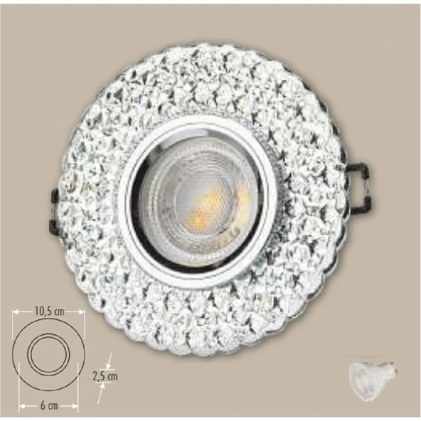 Cata CT-6639 Ipek Cam Spot (Ampulsuz) Cata ürün görseli 1