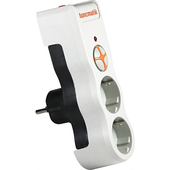 Tunçmatik Akım Korumalı Priz Ikili Beyaz - Resim 2