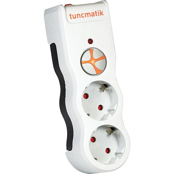 Tunçmatik Akım Korumalı Priz Ikili Beyaz ürün görseli 1