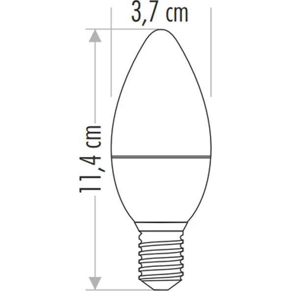 Cata CT-4083 LED Buji Ampul 8W Günışığı (Sarı)- 10'lu Paket - Resim 2