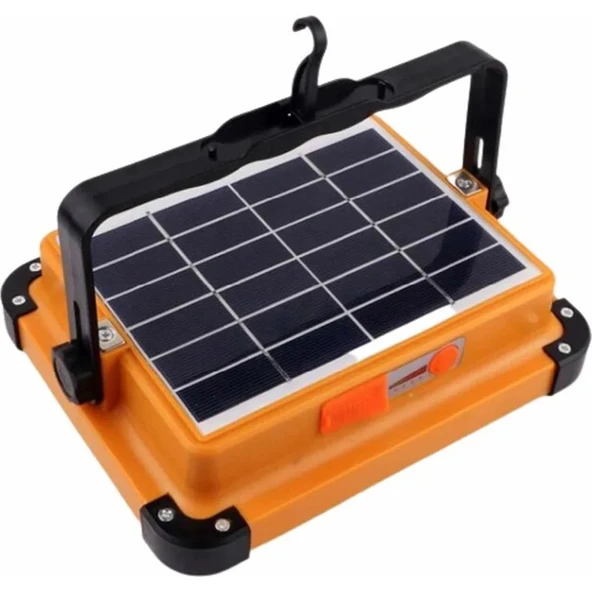 Noas 200W Portatif Taşınabilir Şarjlı Solar LED Projektör Dimlenebilir Işık YL71-0209-S - Resim 4