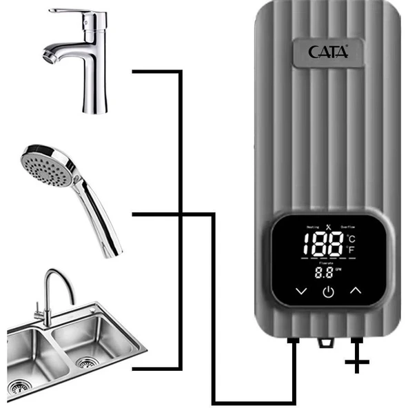 Cata Akıllı Dijital Şofben 5500W CT-6010 - Resim 2
