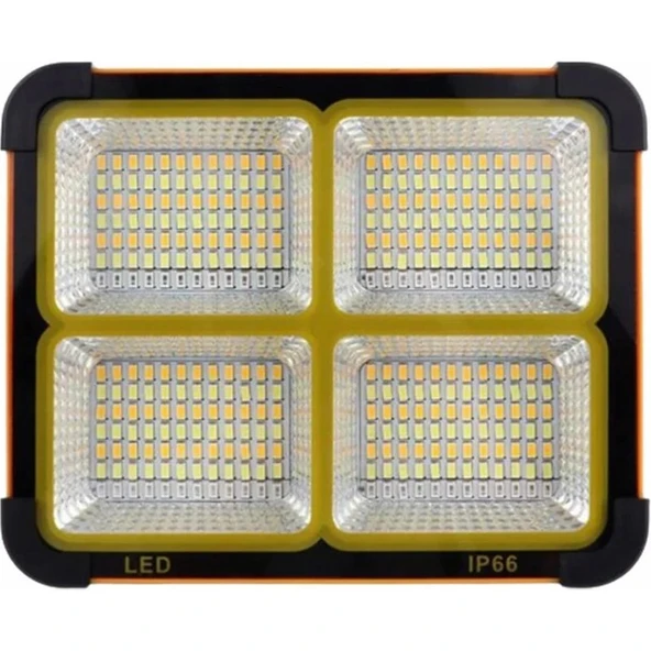 Noas 200W Portatif Taşınabilir Şarjlı Solar LED Projektör Dimlenebilir Işık YL71-0209-S - Resim 2