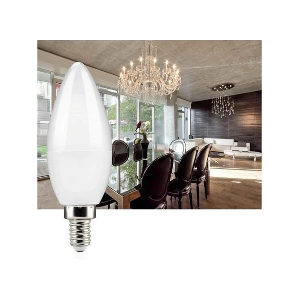 Cata CT-4083 LED Buji Ampul 8W Günışığı (Sarı)- 10'lu Paket - Resim 3