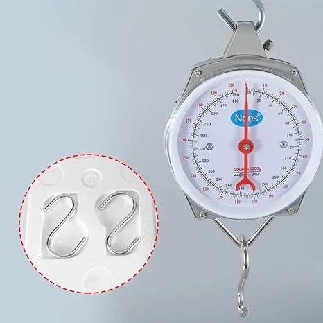 100 Kg Kapasiteli Askılı Terazi - Dayanıklı, Net Kadranlı, Çift Ölçü Birimli, Endüstriyel Ve Dış Mekan Uyumlu - Resim 3