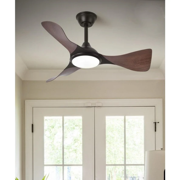 Cata CT-3002 Bern Ledli Tavan Vantilatörü Ahşap Görünüm ürün görseli 1