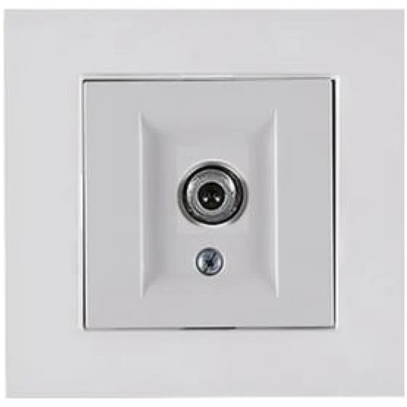 Arvia Karen Beyaz Ikili Topraklı Priz Çerçeveli ürün görseli 1