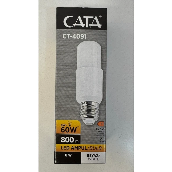 Cata 5 Adet CT-4091 Cata 8W Beyaz LED Ampul - Resim 3