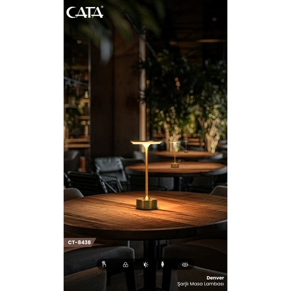 Cata -CT-8438-TORONTO Sarjli Masa Lambasi Ferrg - Resim 3