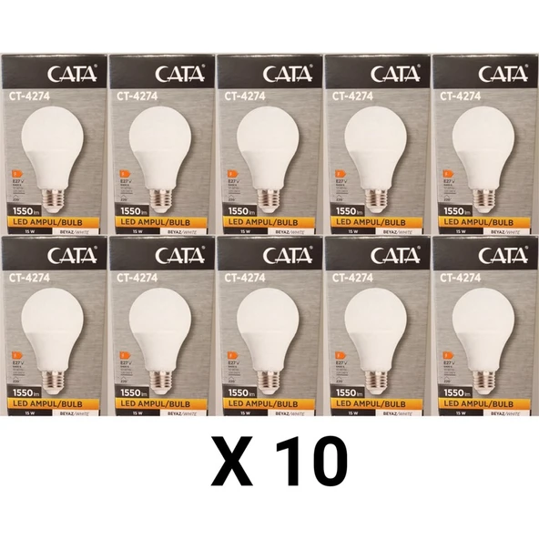 Cata CT-4274 15W E27 Beyaz 10 Adet - Resim 2