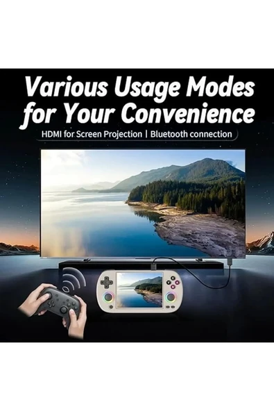 M22 Pro Retro Oyun Konsolu 5.0 ’’ıps Ekran Dahili 20000+ Oyun Emülatörleri Rgb Led Joystick - Resim 5