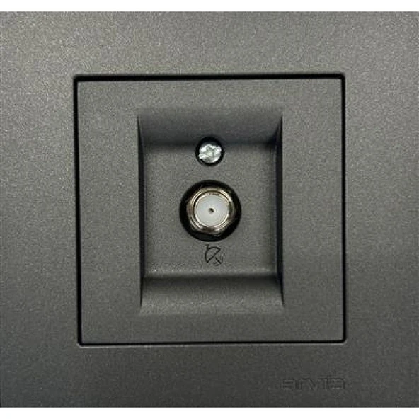 Arvia Karen Füme F Konnektör Uydu Prizi Çerçevesiz ürün görseli 1