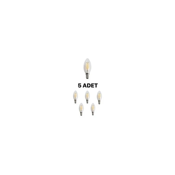 Cata CT-4063 Edison LED Buji Ampul 7W Günışığı (Sarı)- 5’li Paket ürün görseli 1