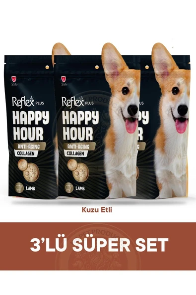 Happy Hour Anti-Aging Collagen Köpek Ödül Maması 3lü Fırsat 3x60gr ürün görseli 1
