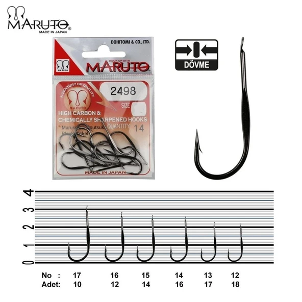 Maruto 2498 Maru-Kaizu Doutsuki Olta İğnesi  Black Nickel NO:14 - Resim 3