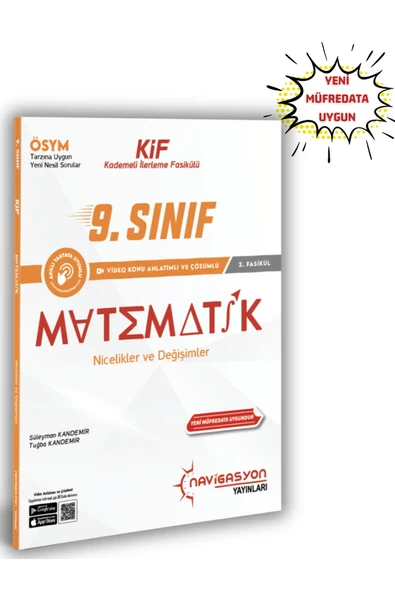 9.Sınıf NİCELİKLER VE DEĞİŞİMLER Video Konu Anlatımlı Soru Fasikülü (MEB Müfredatına Uygun) ürün görseli 1