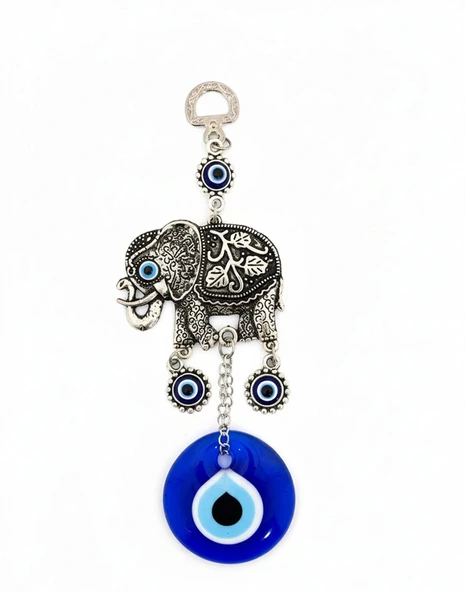 Nazar Boncuğu Tekli Fil Askılık ürün görseli 1