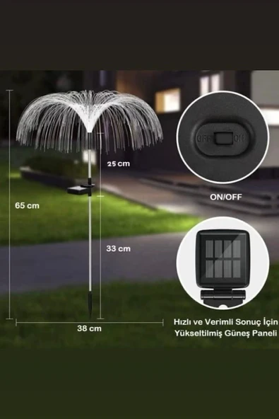 MAGICLEDCORNER Solar Jellyfish Bahçe Işıkları 2´li Set ürün görseli 1