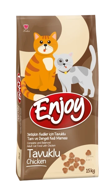 ENJOY TAVUKLU YETİŞKİN KEDİ MAMASI 15KG ürün görseli 1